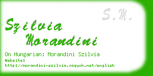 szilvia morandini business card